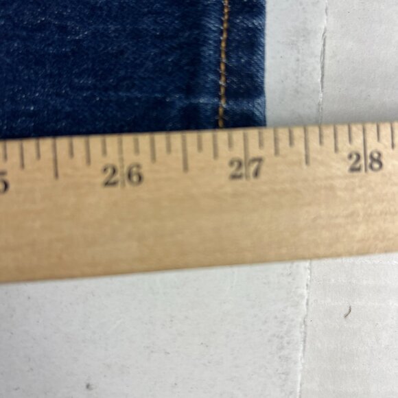 Levi's Jean Women 28x27* Big E Wedgie Skinny Crop Dark Blue Stretch Denim Tag 27 - Picture 12 of 16
